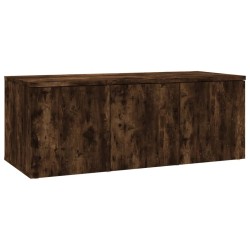 vidaXL Mueble para TV madera contrachapada roble ahumado 80x34x30 cm