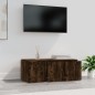 vidaXL Mueble para TV madera contrachapada roble ahumado 80x34x30 cm vidaXL Mueble para TV madera contrachapada roble ahumado 80x34x30 cm