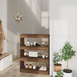 vidaXL Estantería madera contrachapada marrón roble 80x30x103 cm