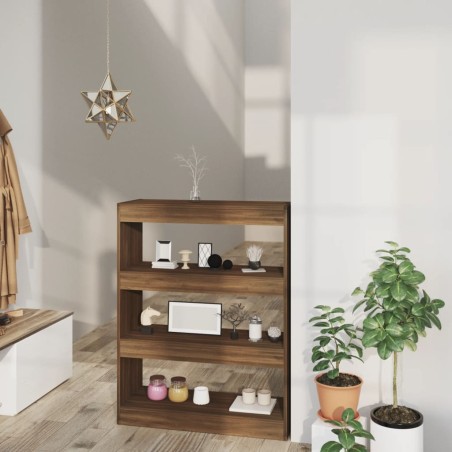 vidaXL Estantería madera contrachapada marrón roble 80x30x103 cm