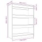 vidaXL Estantería madera contrachapada marrón roble 80x30x103 cm vidaXL Estantería madera contrachapada marrón roble 80x30x103 cm