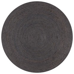  vidaXL Alfombra de yute tejida a mano redonda gris 150 cm