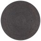 vidaXL Alfombra de yute tejida a mano redonda gris 150 cm vidaXL Alfombra de yute tejida a mano redonda gris 150 cm