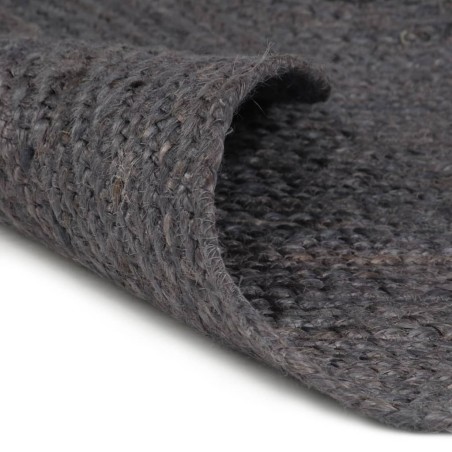  vidaXL Alfombra de yute tejida a mano redonda gris 150 cm