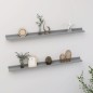 vidaXL Estantes de pared 2 unidades gris 100x9x3 cm vidaXL Estantes de pared 2 unidades gris 100x9x3 cm