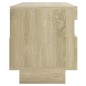 vidaXL Mueble de TV con luces LED roble Sonoma 100x35x40 cm