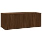 vidaXL Mueble TV madera contrachapada color marrón roble 80x34x30 cm
