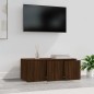 vidaXL Mueble TV madera contrachapada color marrón roble 80x34x30 cm
