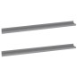 vidaXL Estantes de pared 2 unidades gris 100x9x3 cm vidaXL Estantes de pared 2 unidades gris 100x9x3 cm