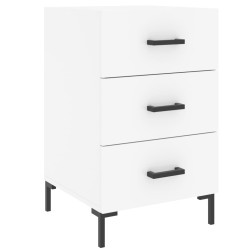 vidaXL Mesita de noche madera de ingeniería blanco 40x40x66 cm