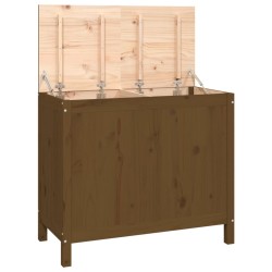 vidaXL Baúl para colada madera maciza pino marrón miel 88,5x44x76 cm