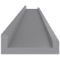 vidaXL Estantes de pared 2 unidades gris 100x9x3 cm vidaXL Estantes de pared 2 unidades gris 100x9x3 cm