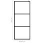 vidaXL Mampara ducha accesible vidrio ESG transparente negro 90x195 cm vidaXL Mampara ducha accesible vidrio ESG transparente negro 90x195 cm