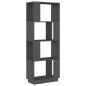 vidaXL Estantería/divisor de espacios madera de pino gris 51x25x132 cm vidaXL Estantería/divisor de espacios madera de pino gris 51x25x132 cm