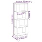 vidaXL Estantería/divisor de espacios madera de pino gris 51x25x132 cm vidaXL Estantería/divisor de espacios madera de pino gris 51x25x132 cm