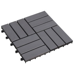 vidaXL Baldosas de terraza 10 uds madera acacia gris lavado 30x30 cm