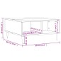 vidaXL Mesa de centro madera de ingeniería blanco 60x60x30 cm vidaXL Mesa de centro madera de ingeniería blanco 60x60x30 cm