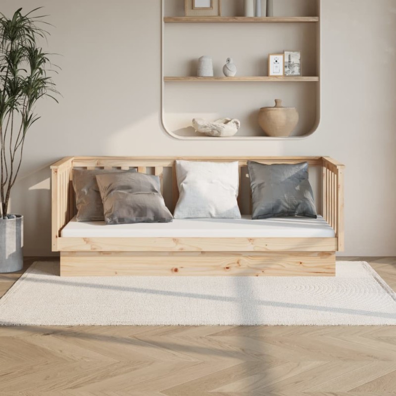 vidaXL Sofá cama madera maciza de pino 90x190 cm vidaXL Sofá cama madera maciza de pino 90x190 cm