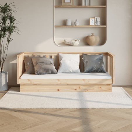 vidaXL Sofá cama madera maciza de pino 90x190 cm