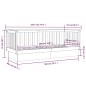 vidaXL Sofá cama madera maciza de pino 90x190 cm vidaXL Sofá cama madera maciza de pino 90x190 cm