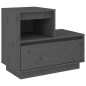 vidaXL Mesitas de noche 2 uds madera maciza de pino gris 60x34x51 cm vidaXL Mesitas de noche 2 uds madera maciza de pino gris 60x34x51 cm