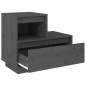 vidaXL Mesitas de noche 2 uds madera maciza de pino gris 60x34x51 cm vidaXL Mesitas de noche 2 uds madera maciza de pino gris 60x34x51 cm