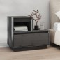 vidaXL Mesitas de noche 2 uds madera maciza de pino gris 60x34x51 cm vidaXL Mesitas de noche 2 uds madera maciza de pino gris 60x34x51 cm