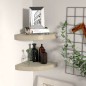 vidaXL Estantes flotantes de esquina 2 uds MDF roble 25x25x3,8 cm vidaXL Estantes flotantes de esquina 2 uds MDF roble 25x25x3,8 cm