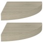vidaXL Estantes flotantes de esquina 2 uds MDF roble 25x25x3,8 cm vidaXL Estantes flotantes de esquina 2 uds MDF roble 25x25x3,8 cm