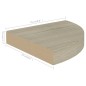 vidaXL Estantes flotantes de esquina 2 uds MDF roble 25x25x3,8 cm vidaXL Estantes flotantes de esquina 2 uds MDF roble 25x25x3,8 cm