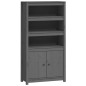 vidaXL Aparador alto madera maciza de pino gris 80x35x154 cm vidaXL Aparador alto madera maciza de pino gris 80x35x154 cm