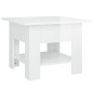 vidaXL Mesa de centro madera de ingeniería brillo blanco 55x55x42 cm vidaXL Mesa de centro madera de ingeniería brillo blanco 55x55x42 cm