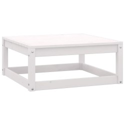 vidaXL Reposapiés de jardín madera maciza de pino blanco 70x70x30 cm