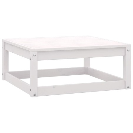 vidaXL Reposapiés de jardín madera maciza de pino blanco 70x70x30 cm