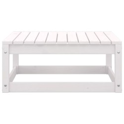 vidaXL Reposapiés de jardín madera maciza de pino blanco 70x70x30 cm