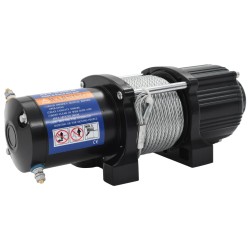 vidaXL Cabrestante eléctrico con mando a distancia 12V 4500lbs 2040kg