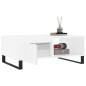 vidaXL Mesa de centro madera de ingeniería blanco 90x60x35 cm vidaXL Mesa de centro madera de ingeniería blanco 90x60x35 cm