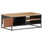 vidaXL Mesa de centro de madera maciza de acacia 90x50x35 cm vidaXL Mesa de centro de madera maciza de acacia 90x50x35 cm