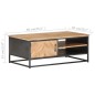 vidaXL Mesa de centro de madera maciza de acacia 90x50x35 cm vidaXL Mesa de centro de madera maciza de acacia 90x50x35 cm