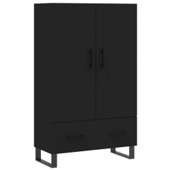 vidaXL Aparador alto madera de ingeniería negro 69,5x31x115 cm