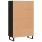 vidaXL Aparador alto madera de ingeniería negro 69,5x31x115 cm vidaXL Aparador alto madera de ingeniería negro 69,5x31x115 cm