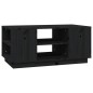 vidaXL Mesa de centro de madera maciza de pino negro 90x49x40,5 cm vidaXL Mesa de centro de madera maciza de pino negro 90x49x40,5 cm