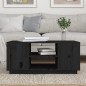 vidaXL Mesa de centro de madera maciza de pino negro 90x49x40,5 cm vidaXL Mesa de centro de madera maciza de pino negro 90x49x40,5 cm