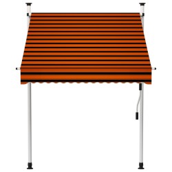 vidaXL Toldo manual retráctil naranja y marrón 150 cm