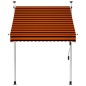 vidaXL Toldo manual retráctil naranja y marrón 150 cm