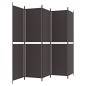 vidaXL Biombo divisor de 5 paneles de tela marrón 250x200 cm vidaXL Biombo divisor de 5 paneles de tela marrón 250x200 cm
