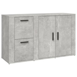 vidaXL Aparador de madera contrachapada gris hormigón 100x33x59,5 cm