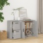 vidaXL Aparador de madera contrachapada gris hormigón 100x33x59,5 cm vidaXL Aparador de madera contrachapada gris hormigón 100x33x59,5 cm