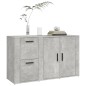 vidaXL Aparador de madera contrachapada gris hormigón 100x33x59,5 cm vidaXL Aparador de madera contrachapada gris hormigón 100x33x59,5 cm