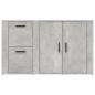 vidaXL Aparador de madera contrachapada gris hormigón 100x33x59,5 cm vidaXL Aparador de madera contrachapada gris hormigón 100x33x59,5 cm
